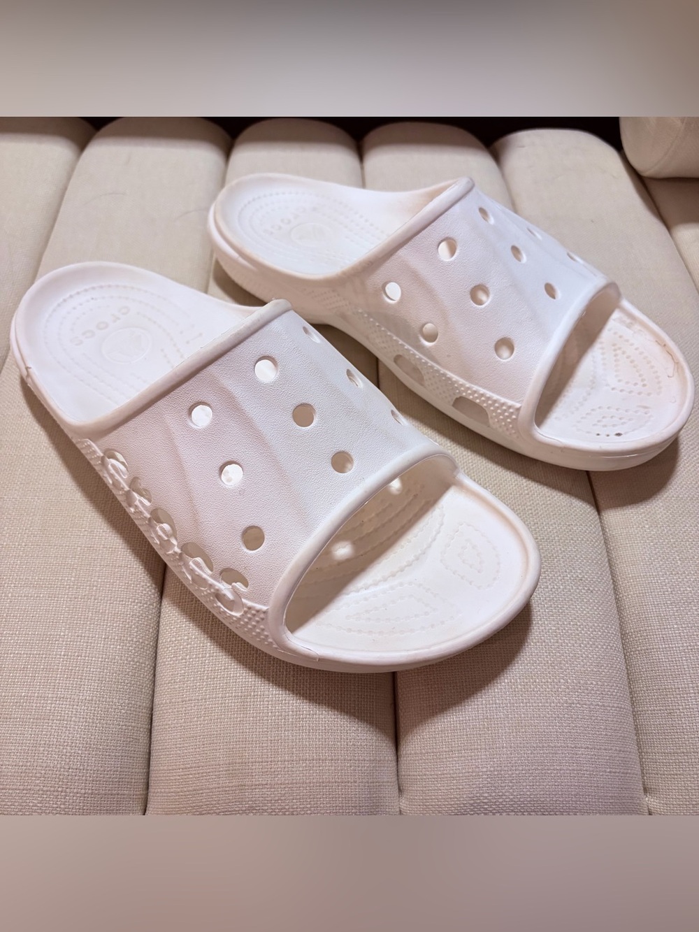 Crocs white slip on size M9 W11